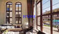 Drewno modrzewiowe 12A Aluminiowe okna z podwójnymi szybami Malowane proszkowo ISO9001